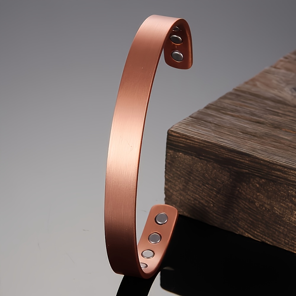 Unisex Adjustable Copper Magnetic Bracelet, Minimalist Design Gift